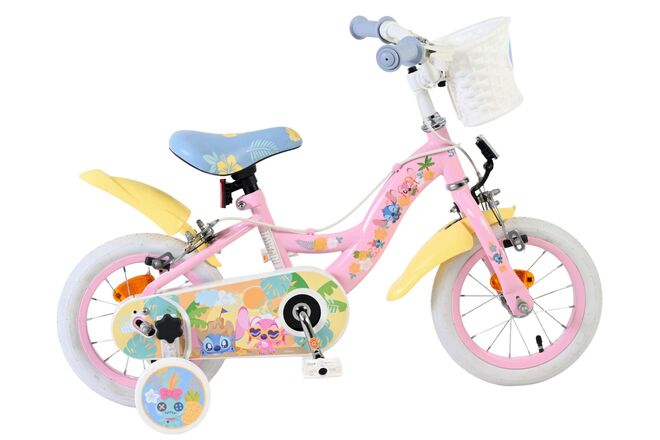 Disney Stitch Kids Bike - Girls - 12 inch - Two hand brakes - Pink