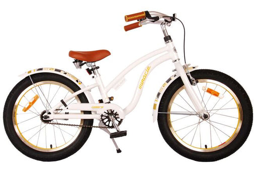 Volare Miracle Cruiser Children's Bicycle - Girls - 18 inch - White - Prime Collection