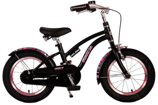 Volare Miracle Children's Bicycle - Girls - 14 inch - Matte Black - Prime Collection
