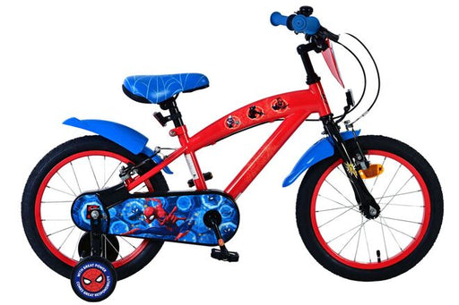Spider-Man Kids Bike - Boys - 16 inch - Blue/Red - Two hand brakes