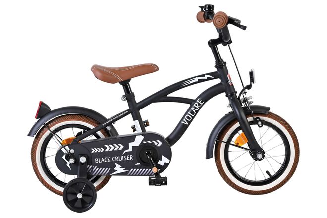 Volare Black Cruiser Children's Bicycle - Boys - 12 inch - Black