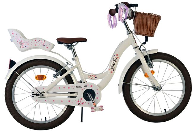 Volare Blossom Children's Bicycle - Girls - 18 inch - White - Two hand brakes