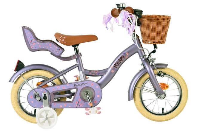 Volare Blossom Children's Bicycle - Girls - 12 inch - Purple
