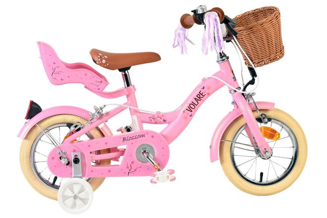 Volare Blossom Children's Bicycle - Girls - 12 inch - Pink - Two hand brakes