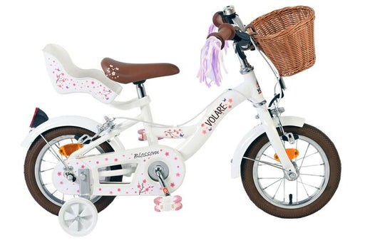 Volare Blossom Children's Bicycle - Girls - 12 inch - White - Two hand brakes