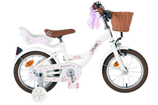 Volare Blossom Children's Bicycle - Girls - 14 inch - White
