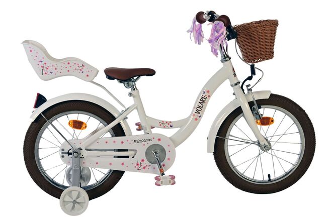 Volare Blossom Children's Bicycle - Girls - 16 inch - White