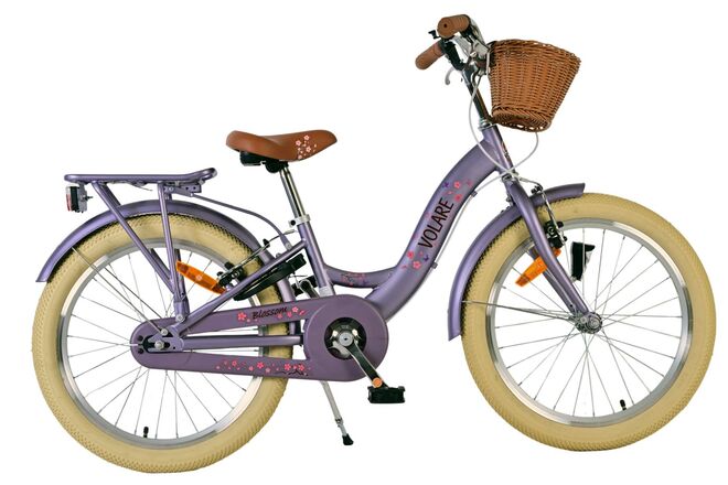 Volare Blossom Children's Bicycle - Girls - 20 inch - Purple - Two hand brakes