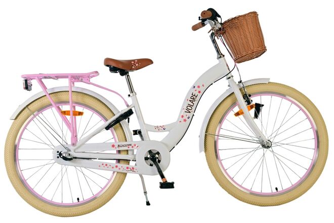 Volare Blossom Children's Bicycle - Girls - 24 inch - White - 3 Gears
