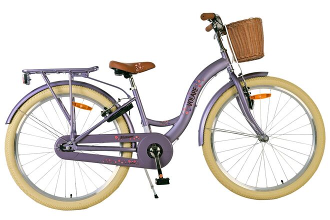 Volare Blossom Children's Bicycle - Girls - 26 inch - Purple - Two hand brakes