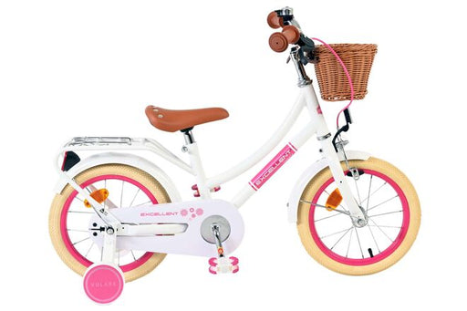 Volare Excellent Children's Bicycle - Girls - 14 inch - White