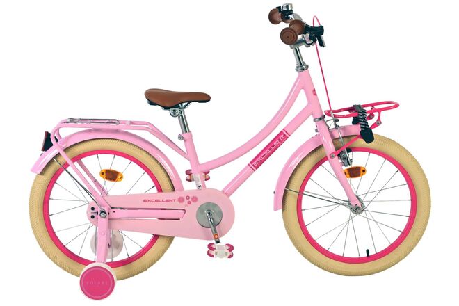 Volare Excellent Children's Bicycle - Girls -18 inch - Pink - 95% assembled