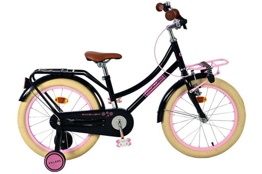 Volare Excellent Children's Bicycle - Girls - 18 inch - Black - 95% assembled