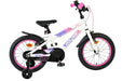 Volare Lily Children's Bicycle - Girls - 16 inch - White Pink Purple - Two Hand Brakes