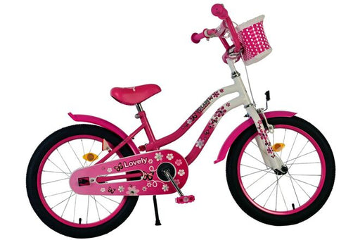 Volare Lovely Children's Bicycle - Girls - 18 inch - Pink White