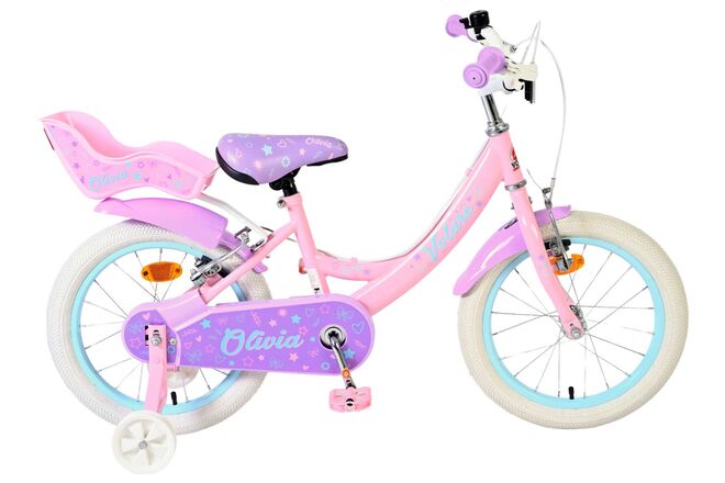 Volare Olivia Children's Bicycle - Girls - 16 inch - Pink - Two Hand Brakes