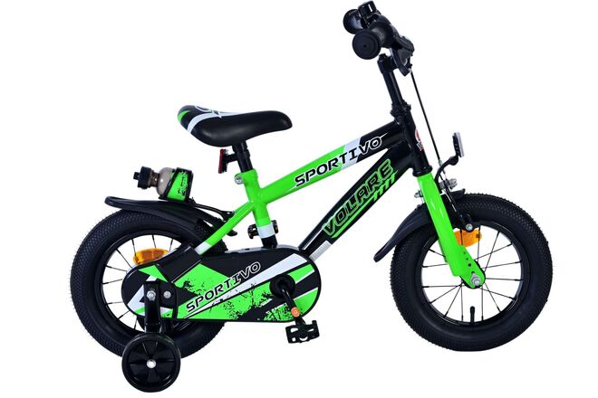 Volare Sportivo Children's Bicycle - Boys - 12 inch - Green Black