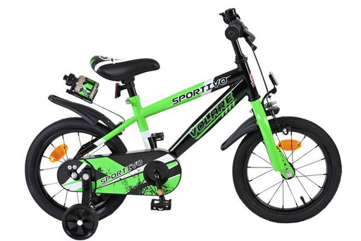Volare Sportivo Children's Bicycle - Boys - 14 inch - Green Black