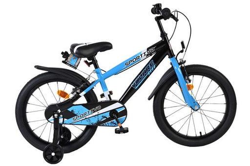 Volare Sportivo Children's Bicycle - Boys - 18 inch - Blue Black - Two Hand Brakes