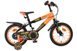 Volare Strike Children's Bicycle - Boys - 14 inch - Black Orange - Two hand brakes