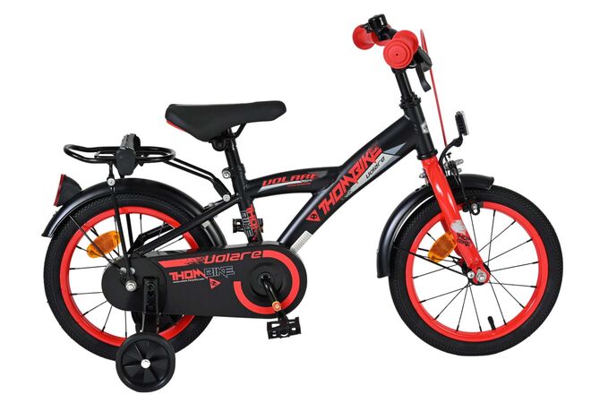 Volare Thombike Children's Bicycle - Boys - 14 inch - Black Red