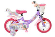 Volare Unicorn Children's Bike - Girls - 12 inch - Purple