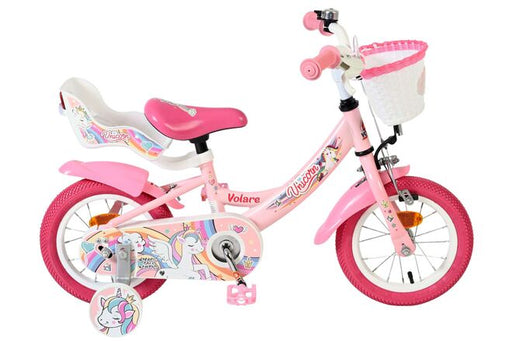 Volare Unicorn Children's Bike - Girls - 12 inch - Pink