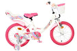 Volare Unicorn Children's Bike - Girls - 16 inch - White