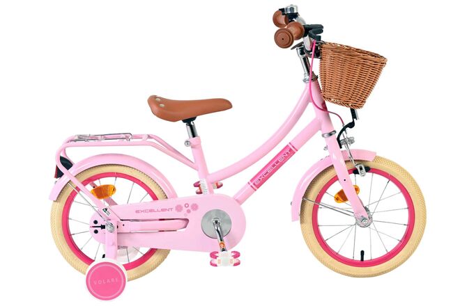 Volare Excellent Children's Bicycle - Girls - 14 inch - Pink