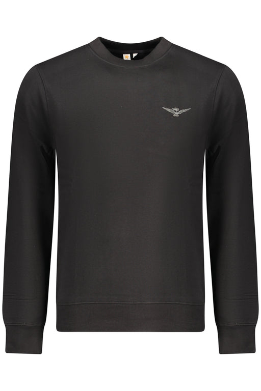 Military Academy Mens Black Zip-Up Sweatshirt