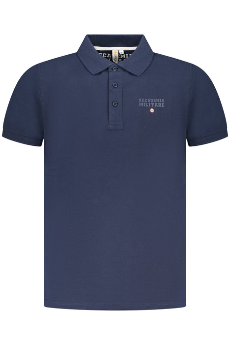 Military Academy Mens Blue Short Sleeve Polo
