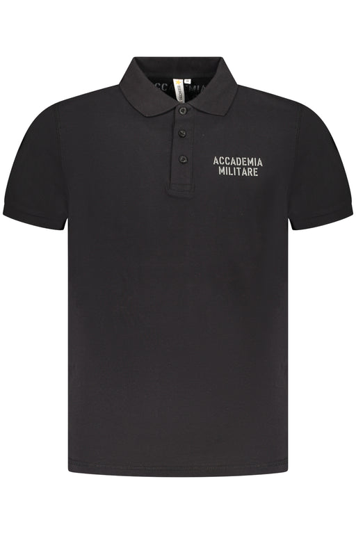 Military Academy Black Mens Short Sleeve Polo