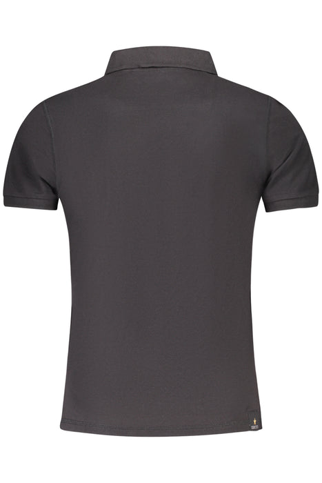 Military Academy Black Mens Short Sleeve Polo