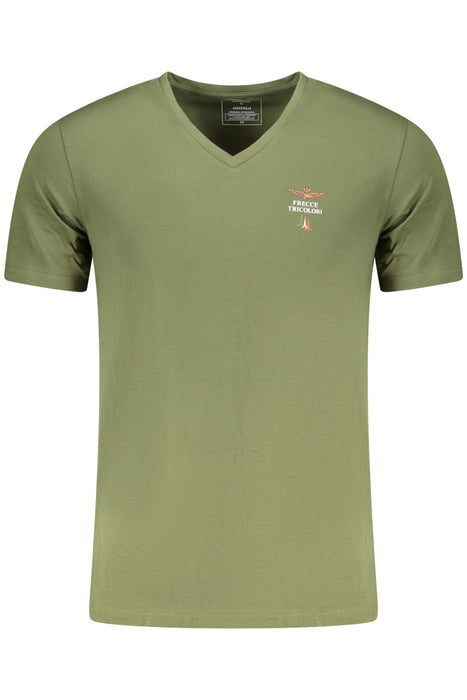 Aeronautica Militare Mens Green Outdoor T-Shirt