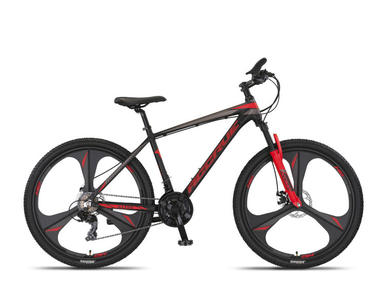 Accrue MTB 27.5 Inch 45 cm Unisex 21SP Mechanical disc brake Black/Red, Online σε Προσφορά Outlet Καταστήματος με μεγάλη έκπτωση και στην καλύτερη τιμή