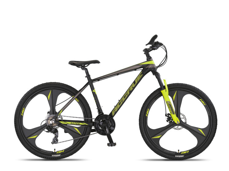 Accrue MTB 27.5 Inch 45 cm Unisex 21SP Mechanical disc brake Black/Yellow, Online σε Προσφορά Outlet Καταστήματος με μεγάλη έκπτωση και στην καλύτερη τιμή