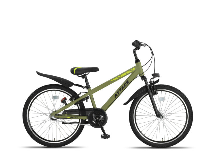 Attack MTB 24 Inch Boys 3SP Rim Brakes Army Green, Online σε Προσφορά Outlet Καταστήματος με μεγάλη έκπτωση και στην καλύτερη τιμή