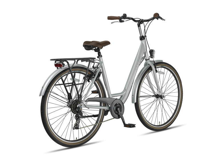 Metro 28 Inch 52 cm Women 7SP Rim Brakes Silver grey,