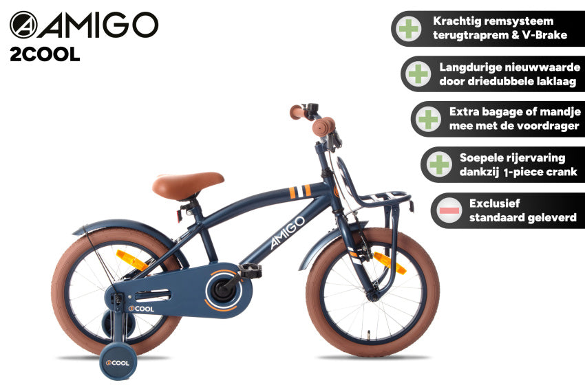 2Cool 16 Inch Boys Coaster Brake Blue,