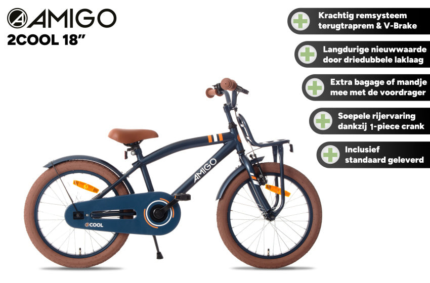 2Cool 18 Inch Boys Coaster Brake Blue,