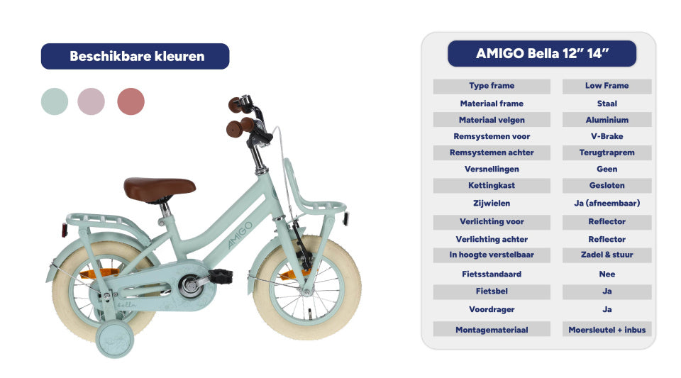 Bella 12 Inch Girls Coaster Brake Green,