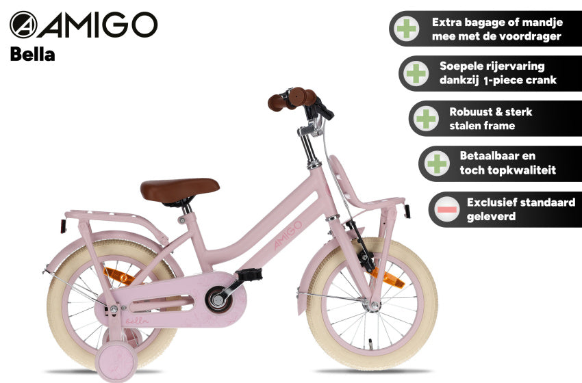 Bella 12 Inch Girls Coaster Brake Pink, Online σε Προσφορά Outlet Καταστήματος με μεγάλη έκπτωση και στην καλύτερη τιμή