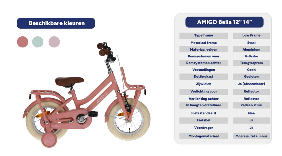 Bella 12 Inch Girls Coaster Brake Salmon, Online σε Προσφορά Outlet Καταστήματος με μεγάλη έκπτωση και στην καλύτερη τιμή