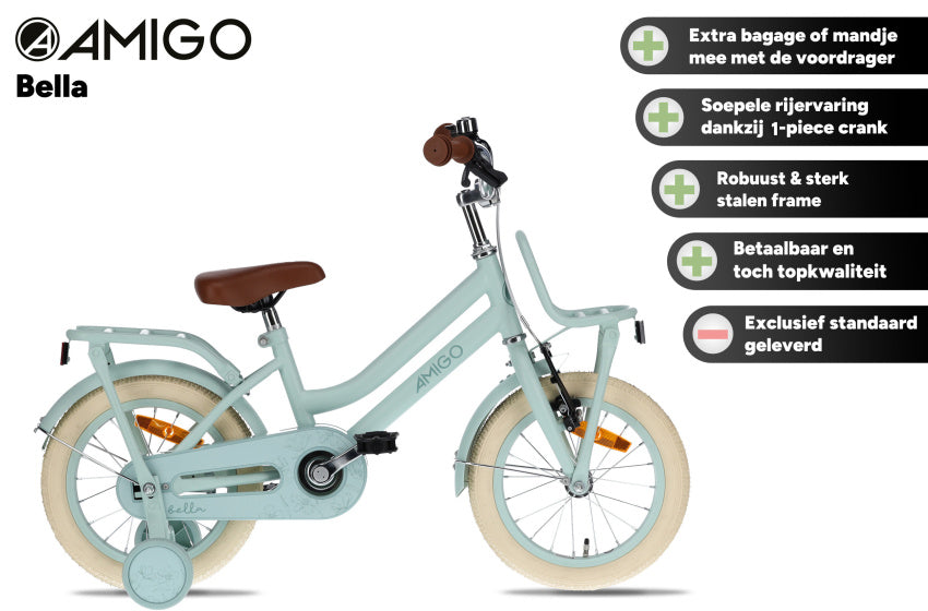 Bella 14 Inch Girls Coaster Brake Green, Online σε Προσφορά Outlet Καταστήματος με μεγάλη έκπτωση και στην καλύτερη τιμή