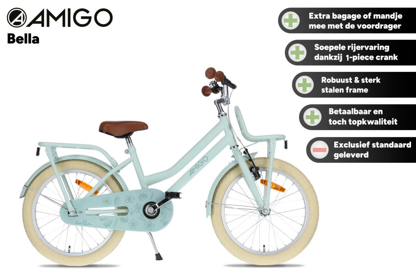 Bella 16 Inch Girls Coaster Brake Green,