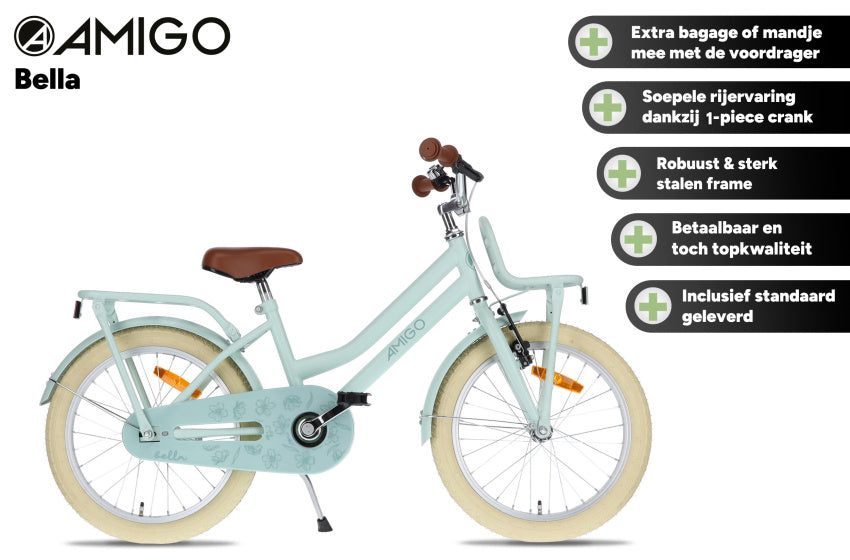 Bella 20 Inch Girls Coaster Brake Green,