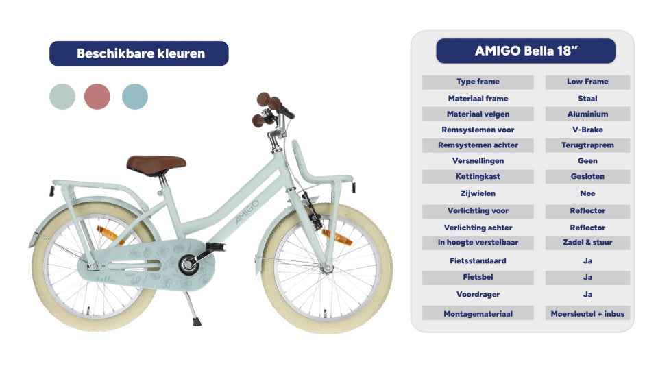 Bella 20 Inch Girls Coaster Brake Green,