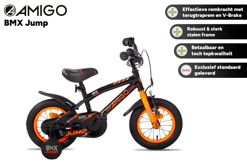 BMX Jump 12 Inch 22 cm Boys Coaster Brake Black/Neon Orange, Online σε Προσφορά Outlet Καταστήματος με μεγάλη έκπτωση και στην καλύτερη τιμή