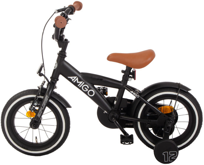 Explorer 12 Inch Boys Coaster Brake Black/White,