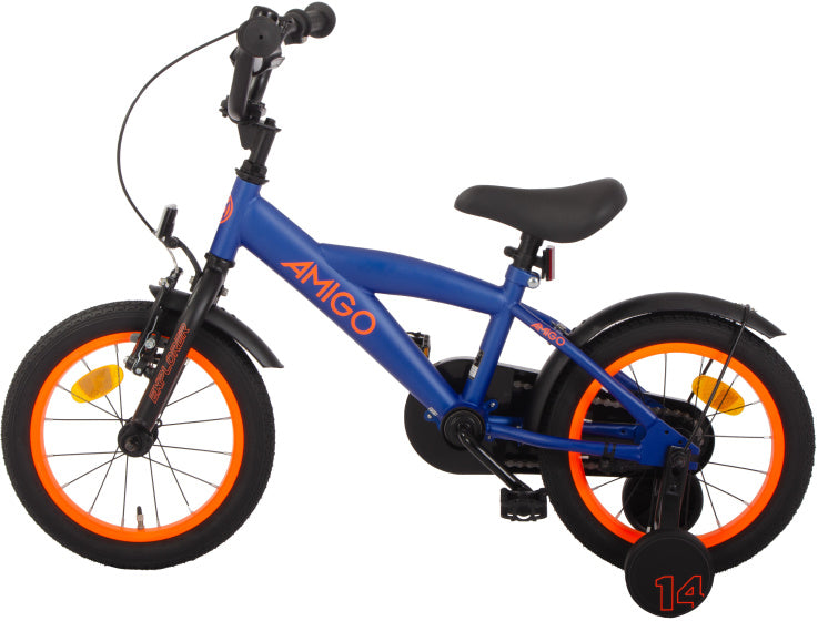Explorer 14 Inch Boys Coaster Brake Blue/Orange,